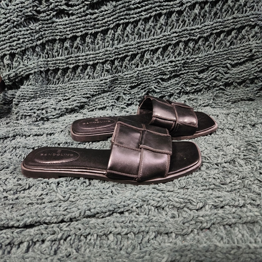 Bandolino Vanelli Black Womens Slide Sandals